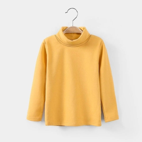 Camiseta de cuello alto y manga larga de diferentes colores - funny happy kids