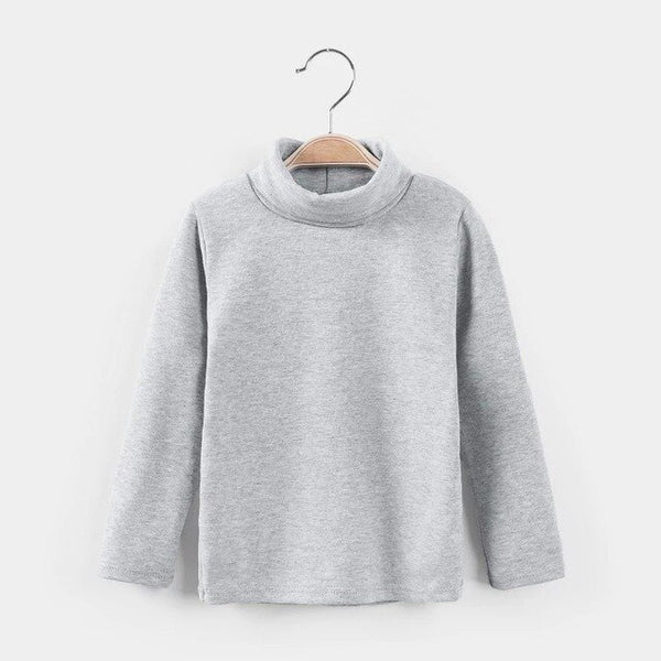 Camiseta de cuello alto y manga larga de diferentes colores - funny happy kids