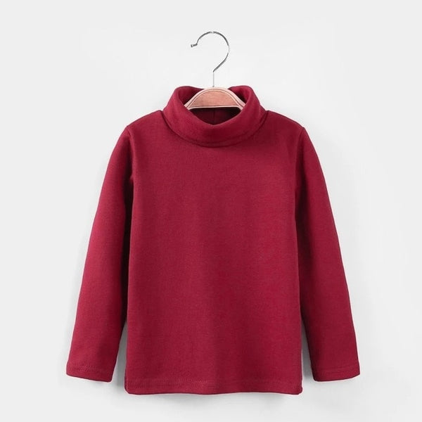 Camiseta de cuello alto y manga larga de diferentes colores - funny happy kids