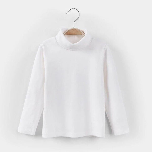 Camiseta de cuello alto y manga larga de diferentes colores - funny happy kids