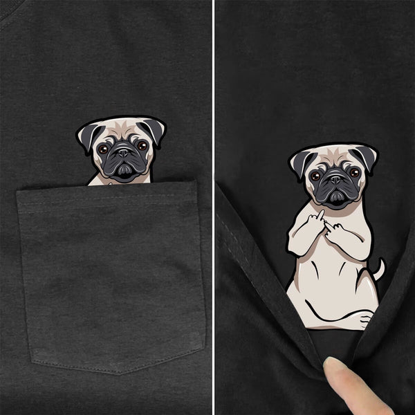 Camiseta con dibujo de animal en bolsillo - funny happy kids