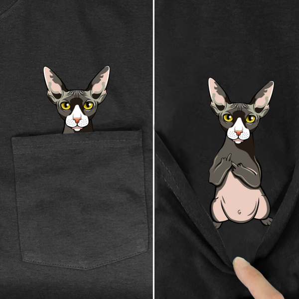 Camiseta con dibujo de animal en bolsillo - funny happy kids