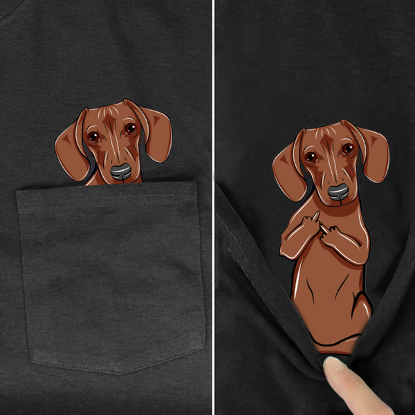 Camiseta con dibujo de animal en bolsillo - funny happy kids