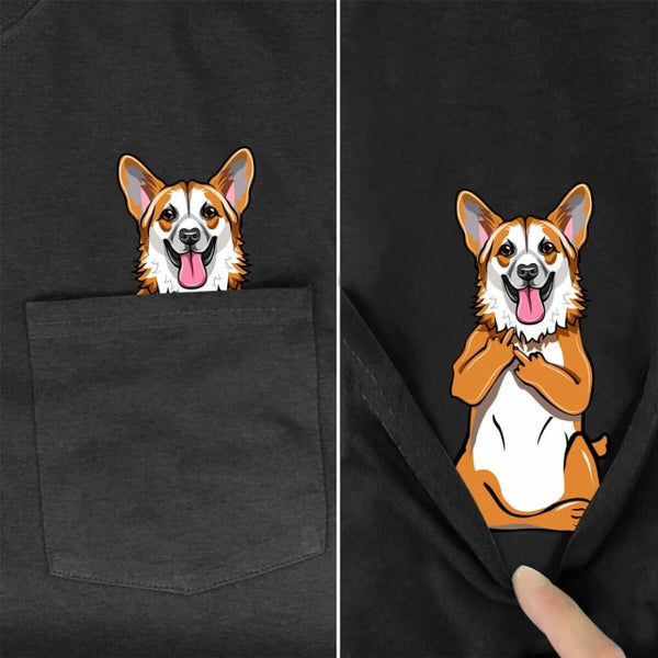 Camiseta con dibujo de animal en bolsillo - funny happy kids