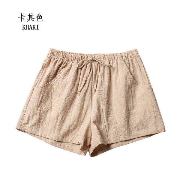 Pantalones cortos de lino de algodón