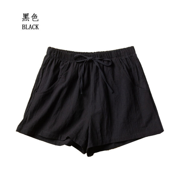 Pantalones cortos de lino de algodón