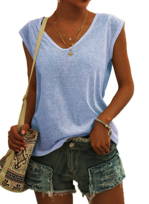 Top camiseta cuello en V
