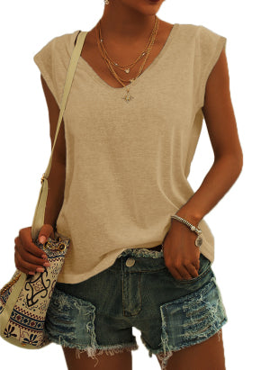 Top camiseta cuello en V