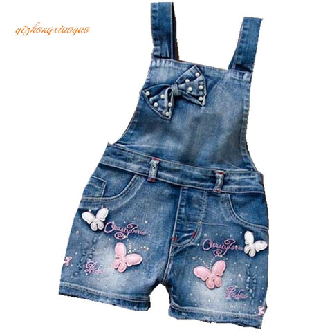 Peto mono denim jeans para niños y niñas - funny happy kids