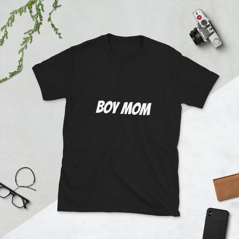 Camiseta BOY MOM de manga corta unisex - funny happy kids