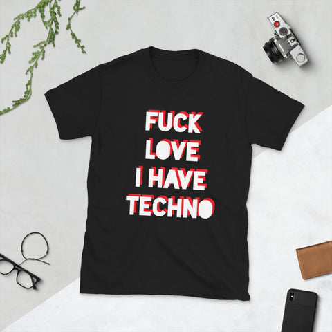 Camiseta TECHNO de manga corta unisex - funny happy kids