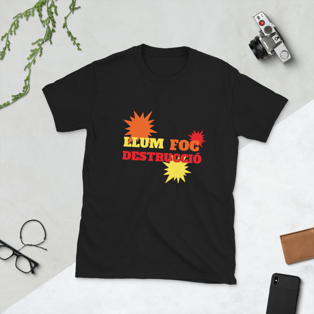 Camiseta LLUM FOC de manga corta unisex - funny happy kids