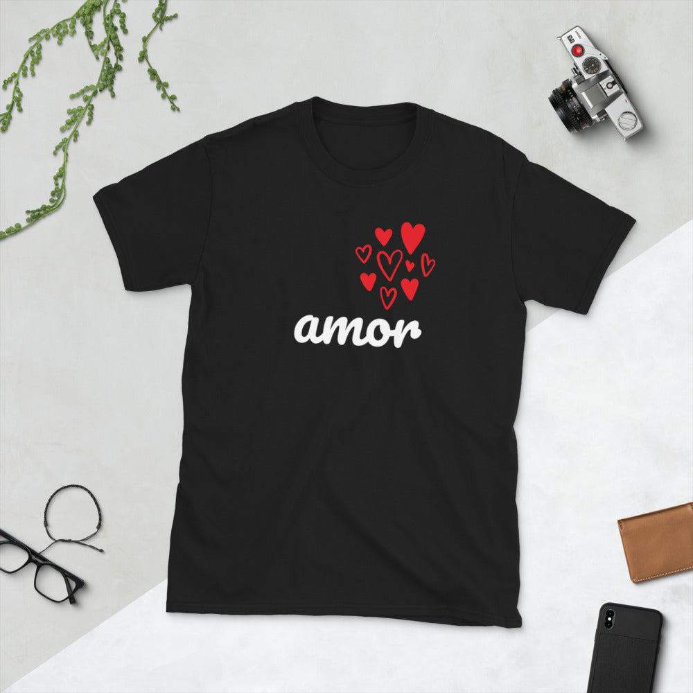 Camiseta AMOR de manga corta unisex - funny happy kids