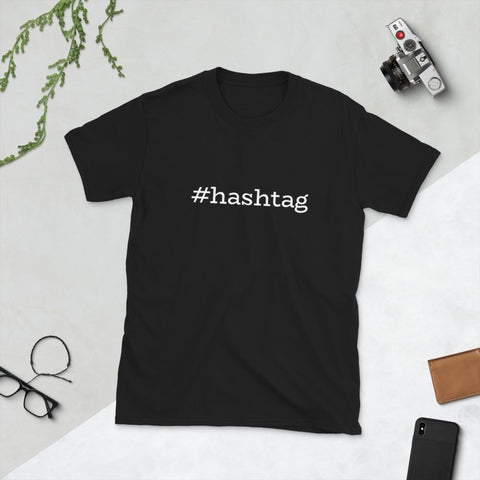 Camiseta #HASHTAG de manga corta unisex - funny happy kids