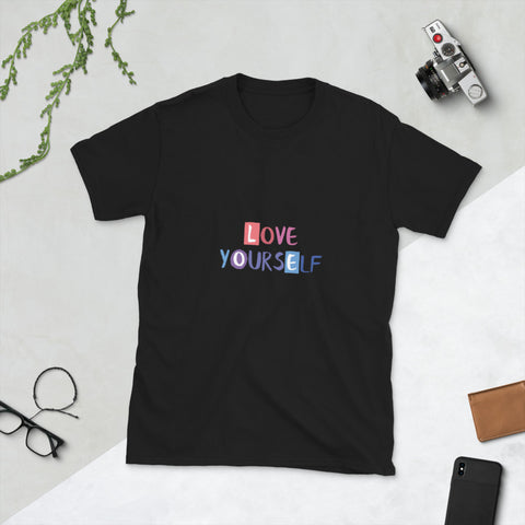 Camiseta de manga corta LOVE YOURSELF unisex - funny happy kids