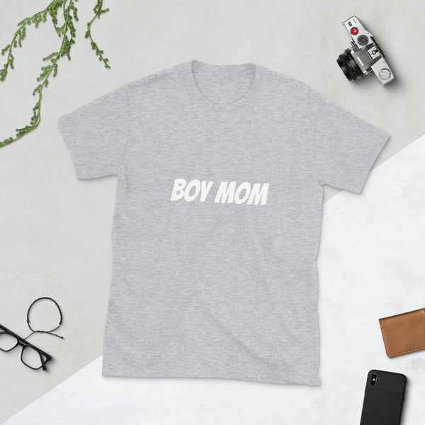 Camiseta BOY MOM de manga corta unisex - funny happy kids