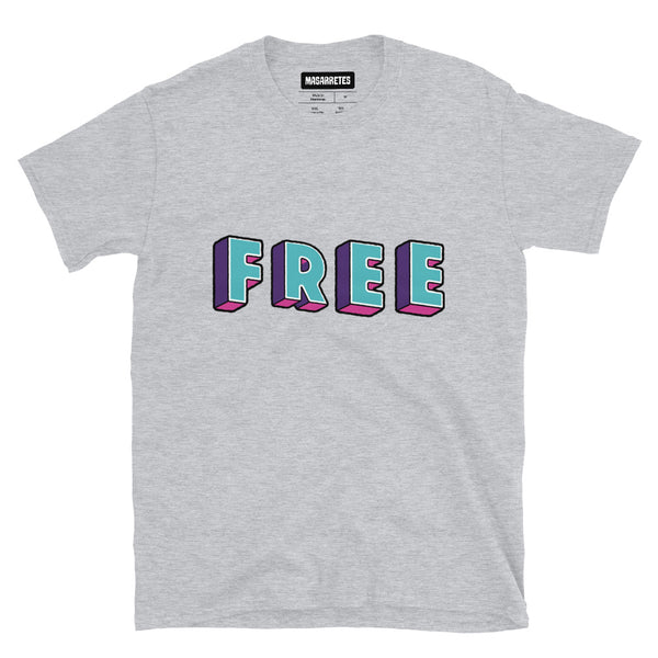 Camiseta de manga corta unisex FREE - funny happy kids