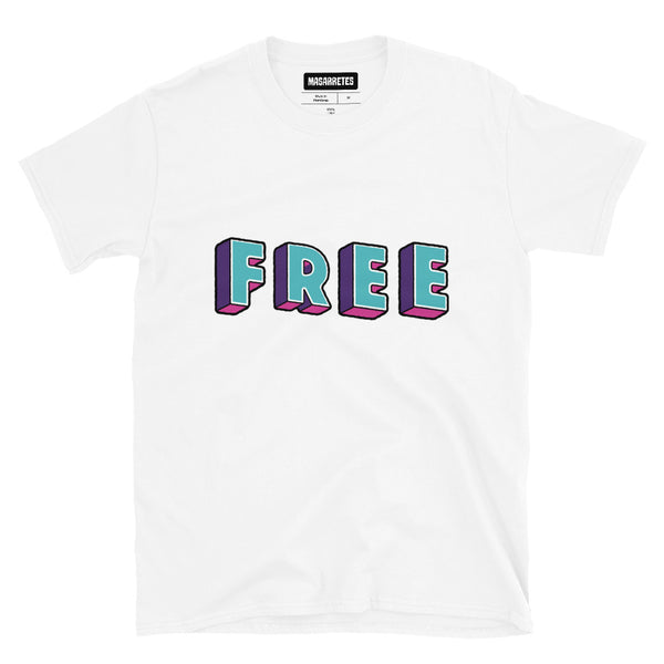Camiseta de manga corta unisex FREE - funny happy kids