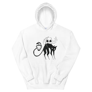 Sudadera con capucha Gato negro unisex diseño by Aina RM - funny happy kids